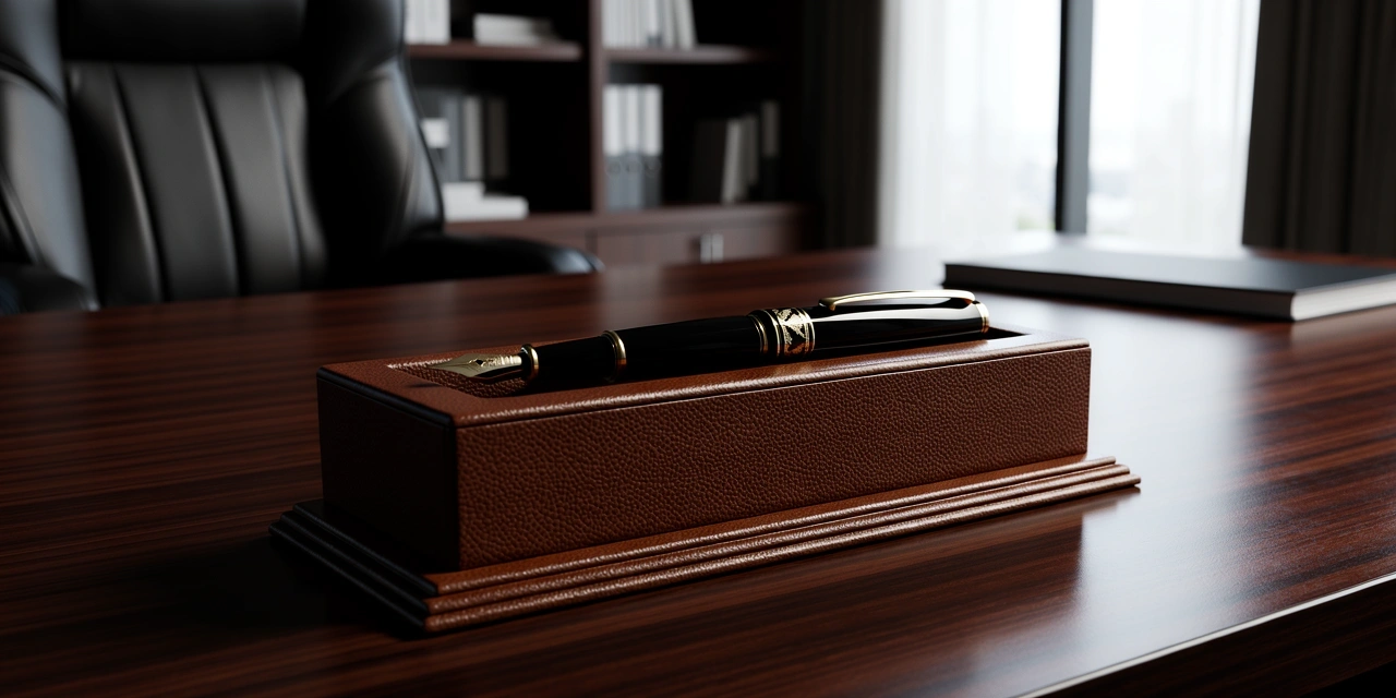 Executive desk detail